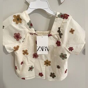Zara 4T embroidered shirt